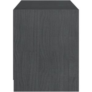 vidaXL TV Cabinet Grey - Solid Pinewood - 104x33x41cm - TV cabinet vidaXL TV Cabinet Grey - Solid Pinewood - 104x33x41cm - TV cabinet
