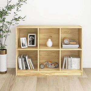 vidaXL Solid Pinewood Book Cabinet - Bookcase - 104x33x76 cm vidaXL Solid Pinewood Book Cabinet - Bookcase - 104x33x76 cm