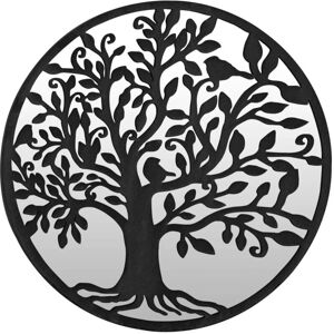 vidaXL Black Iron Round Mirror - Indoor Use vidaXL Black Iron Round Mirror - Indoor Use