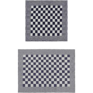 vidaXL 10 pcs. Towel Set Blue and White Cotton - Towel Set vidaXL 10 pcs. Towel Set Blue and White Cotton - Towel Set