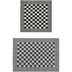 vidaXL 20 pcs Towel Set Black White Cotton - Towel Set vidaXL 20 pcs Towel Set Black White Cotton - Towel Set