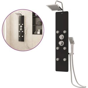 vidaXL Stainless Steel Tempered Glass Shower Panel - Shower Type vidaXL Stainless Steel Tempered Glass Shower Panel - Shower Type