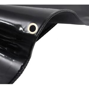 vidaXL Heavy-duty 4x4 m Black Tarpaulin - Weatherproof Cover vidaXL Heavy-duty 4x4 m Black Tarpaulin - Weatherproof Cover