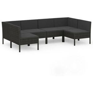 VidaXL Gartenset - Gartenmöbel, Kissen, Schwarz VidaXL Gartenset - Gartenmöbel, Kissen, Schwarz