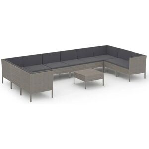 Set de mobilier de exterior VidaXL - 11 pç e perne Set de mobilier de exterior VidaXL - 11 pç e perne