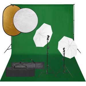 vidaXL Fotostudio Set met Verlichting, Achtergrond & Reflector - Fotostudio Set vidaXL Fotostudio Set met Verlichting, Achtergrond & Reflector - Fotostudio Set