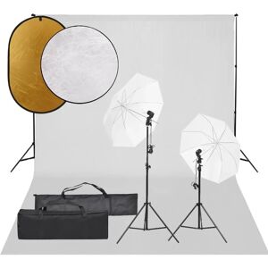 vidaXL Fotostudio-Set mit Beleuchtungsset, Hintergrund und Reflektor - Fotostudio Kit vidaXL Fotostudio-Set mit Beleuchtungsset, Hintergrund und Reflektor - Fotostudio Kit