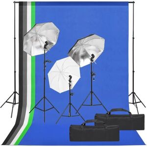 vidaXL Fotostudio Kit met verlichting & achtergronden vidaXL Fotostudio Kit met verlichting & achtergronden