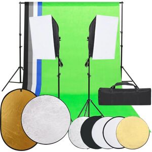 vidaXL Foto Studio Kit - Verlichting, Achtergrond & Reflectoren vidaXL Foto Studio Kit - Verlichting, Achtergrond & Reflectoren