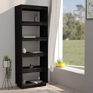 vidaXL 810878 Black Pinewood Bookcase & Room Divider - Bookcase vidaXL 810878 Black Pinewood Bookcase & Room Divider - Bookcase