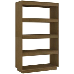 vidaXL Honey Brown Solid Pinewood Book Cabinet - Book Cabinet/Room Divider vidaXL Honey Brown Solid Pinewood Book Cabinet - Book Cabinet/Room Divider