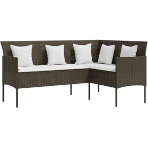 VidaXL Brunt L-formet Have sofa med Puder - Sofa VidaXL Brunt L-formet Have sofa med Puder - Sofa