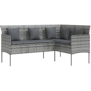 VidaXL 318585 have sofa - L-formet, grå, holdbart, udendørs møbler VidaXL 318585 have sofa - L-formet, grå, holdbart, udendørs møbler