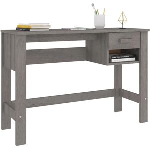 vidaXL Desk Solid Wood Pine Light Grey - Desk vidaXL Desk Solid Wood Pine Light Grey - Desk