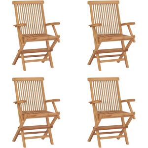 vidaXL Buitenstoel - Teak - Opvouwbare tuinstoelen vidaXL Buitenstoel - Teak - Opvouwbare tuinstoelen