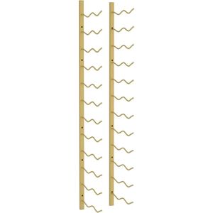 vidaXL Weinregal Wandmontiert 24 Flaschen Eisen Gold - Weinregal vidaXL Weinregal Wandmontiert 24 Flaschen Eisen Gold - Weinregal