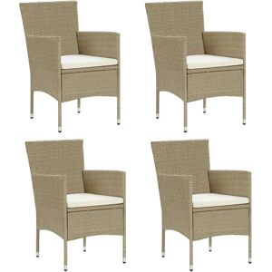 vidaXL Gartenmöbel-Set 5-tlg. Beige Poly Rattan vidaXL Gartenmöbel-Set 5-tlg. Beige Poly Rattan