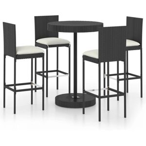 vidaXL Garden Bar Set 5 Piece - Outdoor Table with Cushions vidaXL Garden Bar Set 5 Piece - Outdoor Table with Cushions