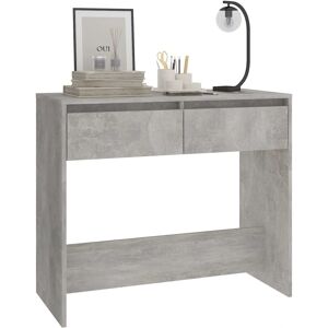 vidaXL Concrete Grey Steel Console Table with Drawers - 89x41x76.5cm vidaXL Concrete Grey Steel Console Table with Drawers - 89x41x76.5cm