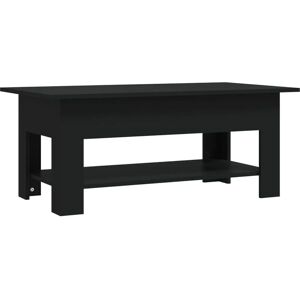vidaXL Black Coffee Table 102x55x42 cm Engineered Wood - Coffee Table vidaXL Black Coffee Table 102x55x42 cm Engineered Wood - Coffee Table