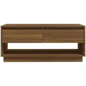 vidaXL 102.5x55x44 cm Coffee Table Brown Oak - Coffee Table vidaXL 102.5x55x44 cm Coffee Table Brown Oak - Coffee Table