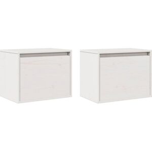 vidaXL Wall Cabinets 2 pcs White 45x30x35 cm Solid Pinewood - Wall Cabinets vidaXL Wall Cabinets 2 pcs White 45x30x35 cm Solid Pinewood - Wall Cabinets