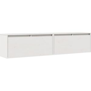 vidaXL Dulap de perete din pin 2 buc - Raft de depozitare pe perete vidaXL Dulap de perete din pin 2 buc - Raft de depozitare pe perete