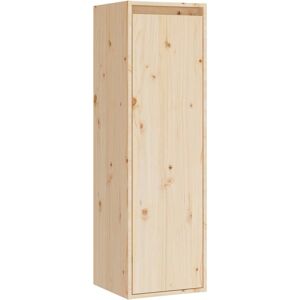 vidaXL Brown Wall Cabinet 30x30x100cm Solid Pine TV Storage Unit vidaXL Brown Wall Cabinet 30x30x100cm Solid Pine TV Storage Unit