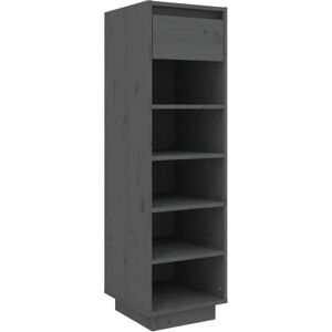 vidaXL Grey Wooden Shoe Cabinet - Shoe Storage Solution vidaXL Grey Wooden Shoe Cabinet - Shoe Storage Solution