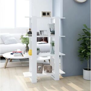 vidaXL White Book Cabinet - Room Divider & Bookcase - 80x30x123.5 cm vidaXL White Book Cabinet - Room Divider & Bookcase - 80x30x123.5 cm