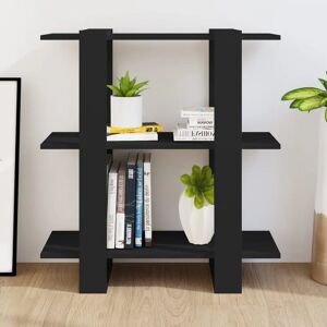 vidaXL Bookcase/Room Divider - Black - 80x30x87 cm - Bookcase/Room Divider vidaXL Bookcase/Room Divider - Black - 80x30x87 cm - Bookcase/Room Divider