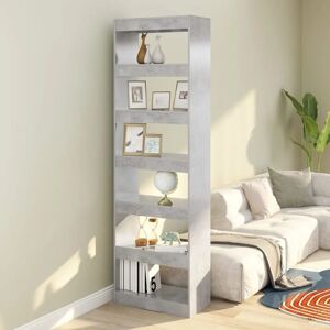 vidaXL Concrete Grey Book Cabinet - Bookcase & Room Divider vidaXL Concrete Grey Book Cabinet - Bookcase & Room Divider