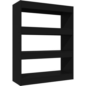 vidaXL Book Cabinet - Black - 80x30x103cm - Book Cabinet/Room Divider vidaXL Book Cabinet - Black - 80x30x103cm - Book Cabinet/Room Divider