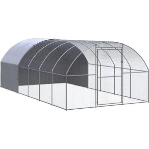 vidaXL 3x6x2m Galvanised Steel Chicken Coop - Outdoor Poultry House vidaXL 3x6x2m Galvanised Steel Chicken Coop - Outdoor Poultry House
