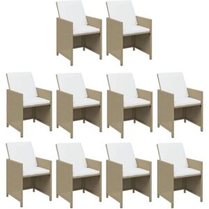 vidaXL Gartentisch-Set 15-tlg. beige Polyrattan vidaXL Gartentisch-Set 15-tlg. beige Polyrattan