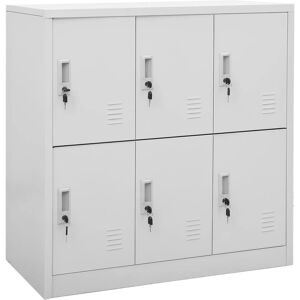vidaXL 2x Locker Cabinets Light Grey Steel Office Storage - Locker Cabinets vidaXL 2x Locker Cabinets Light Grey Steel Office Storage - Locker Cabinets