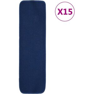vidaXL 75x20cm Anti-Slip Stair Mats Blue - Rectangular Stair Protectors vidaXL 75x20cm Anti-Slip Stair Mats Blue - Rectangular Stair Protectors