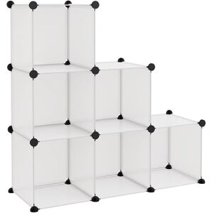 vidaXL Storage Cube Organizer - 6 Cubes, Transparent, 94.5x31.5x93 cm - Storage Cube Organizer vidaXL Storage Cube Organizer - 6 Cubes, Transparent, 94.5x31.5x93 cm - Storage Cube Organizer