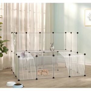 vidaXL Small Animal Cage - Clear Plastic & Steel - 143x107x93 cm vidaXL Small Animal Cage - Clear Plastic & Steel - 143x107x93 cm