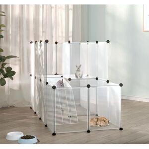 vidaXL Small Animal Cage - 142x74x93 cm - Transparent - PP & Steel vidaXL Small Animal Cage - 142x74x93 cm - Transparent - PP & Steel