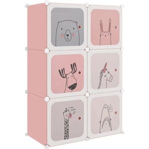 vidaXL Kids Pink Cube Storage Cabinet - Storage Furniture vidaXL Kids Pink Cube Storage Cabinet - Storage Furniture