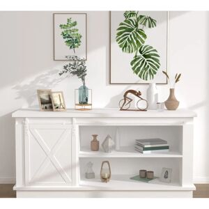 vidaXL White 183cm Mini Sliding Barn Door Kit Carbon Steel - Sliding Barn Door Kit vidaXL White 183cm Mini Sliding Barn Door Kit Carbon Steel - Sliding Barn Door Kit