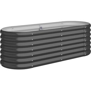 vidaXL Garden Planter - 114x40x36 cm - Anthracite - Garden Planter vidaXL Garden Planter - 114x40x36 cm - Anthracite - Garden Planter