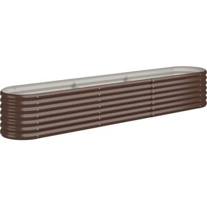 vidaXL Garden Planter - 224 x 40 x 36 cm - Brown - Garden Bed vidaXL Garden Planter - 224 x 40 x 36 cm - Brown - Garden Bed
