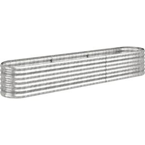 vidaXL Garden Planter Silver 224x40x36 cm - Garden Type vidaXL Garden Planter Silver 224x40x36 cm - Garden Type