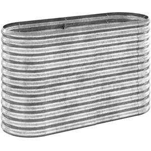 vidaXL Silver Garden Planter - 114x40x68 cm - Garden Type vidaXL Silver Garden Planter - 114x40x68 cm - Garden Type
