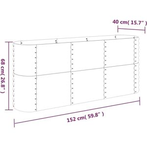 vidaXL Garden Planter - 152x40x68 cm - Green - Garden Type vidaXL Garden Planter - 152x40x68 cm - Green - Garden Type