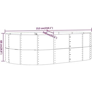 Jardinier vidaXL 212x140x68 cm Vert - Pot de jardin - Publicité Jardinier vidaXL 212x140x68 cm Vert - Pot de jardin - Publicité