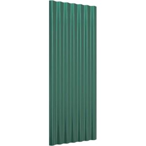 vidaXL 12/36x Green Steel Roof Panels - Roof Panels vidaXL 12/36x Green Steel Roof Panels - Roof Panels