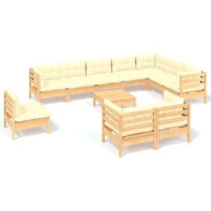 vidaXL Outdoor-Möbelset - Modularer Kiefern-Holz - Creme vidaXL Outdoor-Möbelset - Modularer Kiefern-Holz - Creme